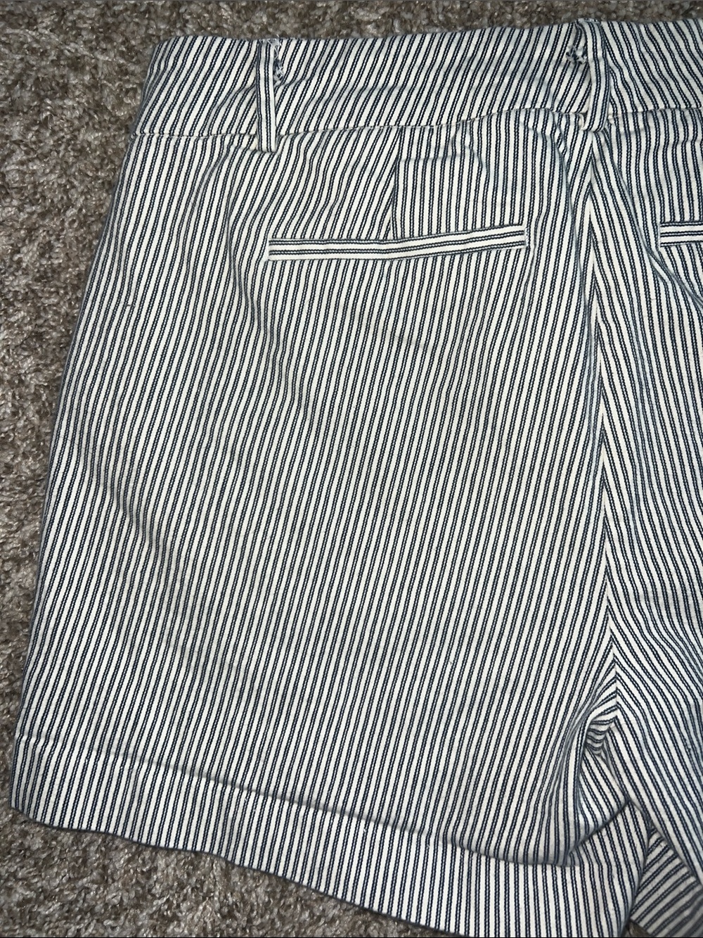 NWOT! 🇺🇸 Crosby. Navy & White Striped Cotton Blended Women's Shorts - size 8! - Picture 10 of 15